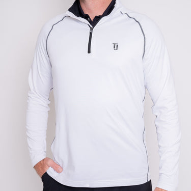 Tour Pullover - White Men's Golf Pullover Taylor Jordan Apparel White Small 