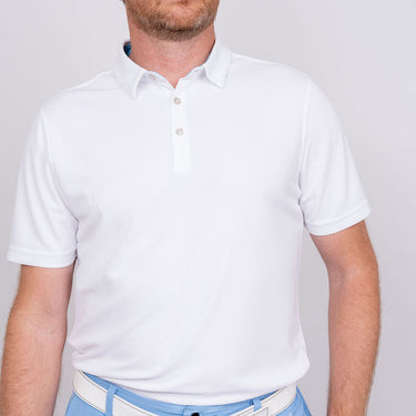 Weekend Polo - White Men's Golf Shirt Taylor Jordan Apparel 
