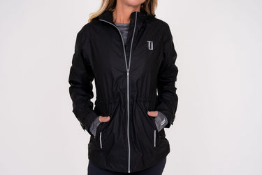 Women's Rain Jacket - Black Rain Jacket Taylor Jordan Apparel