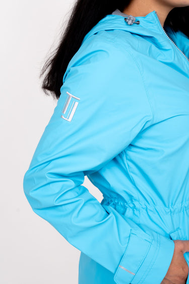 Women's Rain Jacket - Light Blue Rain Jacket TJ Golf 