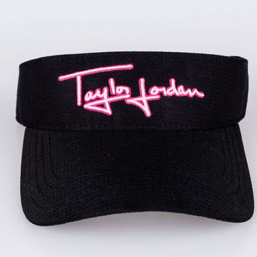 Women's Script Visor - Black/Pink Hats Taylor Jordan Apparel 