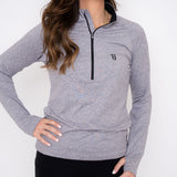 Women's Tour Pullover - Heather Silver/Black Women's Tour Pullover TJ Sport Heather Silver/Black X-Small 